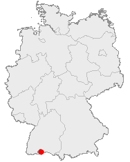 Localización de Büsingen en Alemania (Click para ampliar)